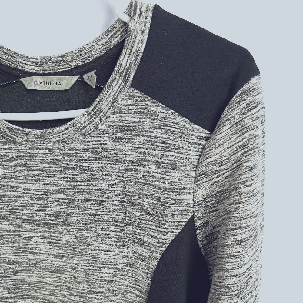 Athleta Black and White Fitted Dress